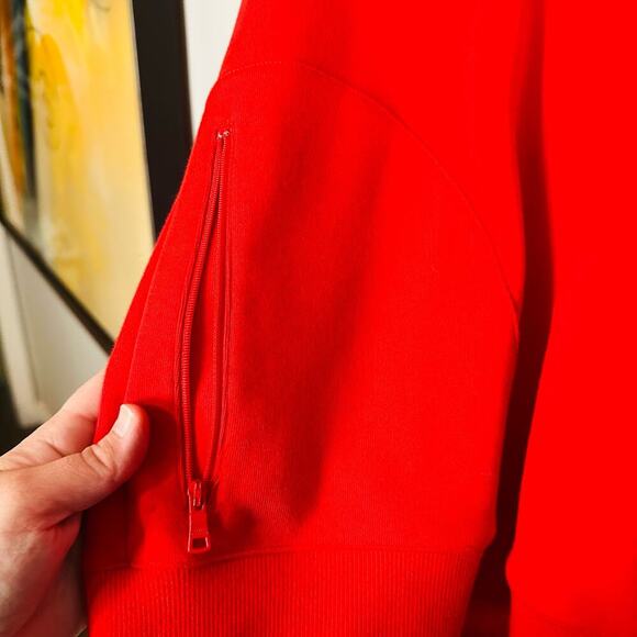 Armani Exchange Red A x E Patches Elbow Hooded Sweatshirt Size Small - Picture 6 of 9